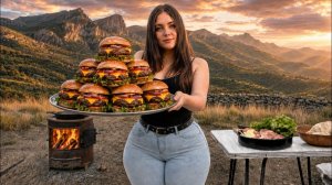 Сельская жизнь в Аргентине: я приготовил вкусные домашние бургеры на костре 🔥🍔