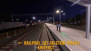 Ночная поездка Koprivnica - Zagreb: вид из кабины машиниста на 3 часа