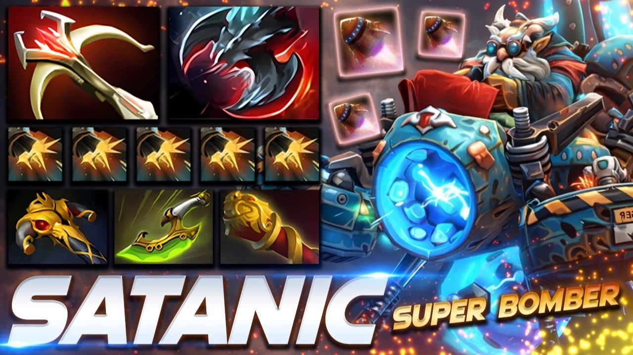 Satanic Gyrocopter - SUPER BOMBER — профессиональный геймплей в Dota 2 [Смотри и учись]