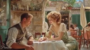 Весной старинное каменное кафе 1950-х годов,
где тихий свет играет на обветренных стенах...