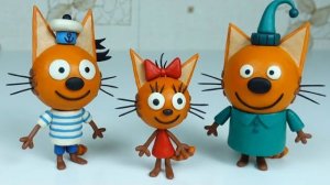 Три Кота из пластилина Коржик Карамелька Компот 3 серии подряд