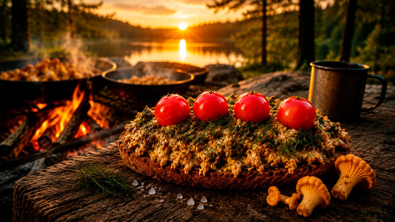 creamy-chanterelle-mushrooms-toast-solo-camping смотреть онлайн
