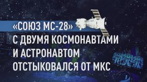 «Союз МС-28» с двумя россиянами и американцем отстыковался от МКС