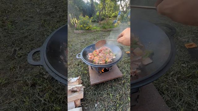 Готовим шакшуку. Тестируем походную печку.