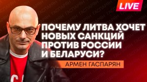 Гаспарян о намерении Литвы расширить санкции против России и Беларуси