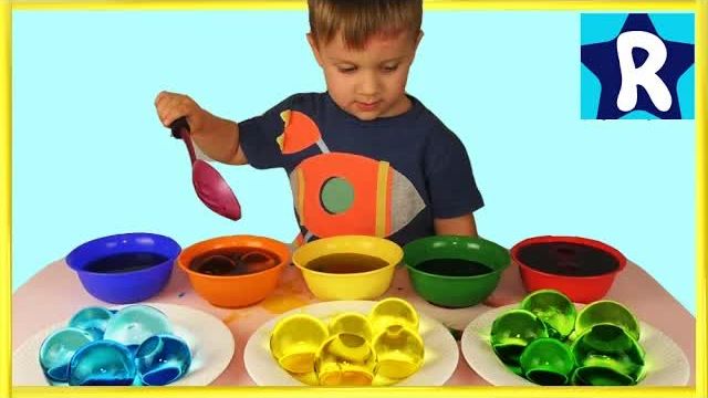 ★ Красим ОРБИЗ в Разные Цвета!!! Интересное видео для Детей ORBEEZ coloring Invisible Polymer Balls смотреть онлайн