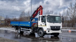 Эвакуатор со сдвижной платформой и КМУ Чайка NR818T 2S | КАМАЗ Компас 12