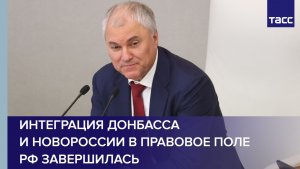 Интеграция Донбасса и Новороссии в правовое поле РФ завершилась