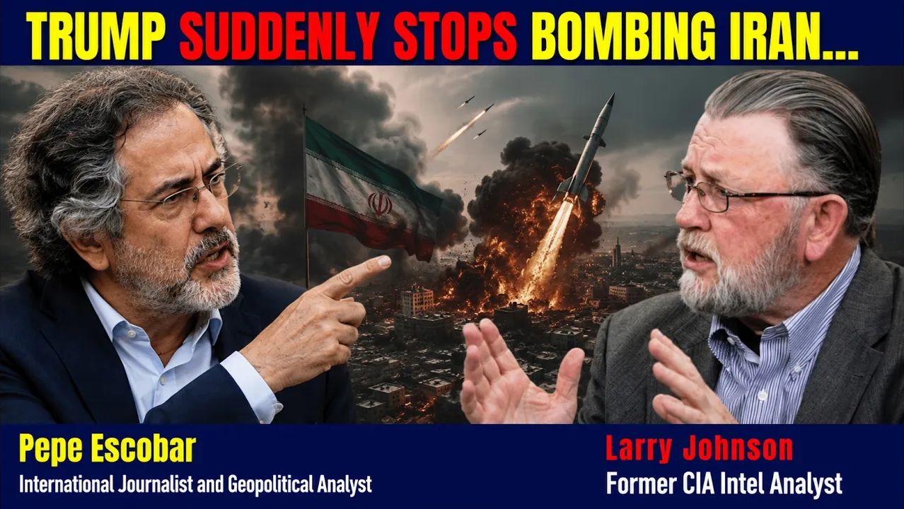 Trump Suddenly Halts Bombing of Iran, Orders Troop Withdrawal From Qatar... Pepe Escobar смотреть онлайн