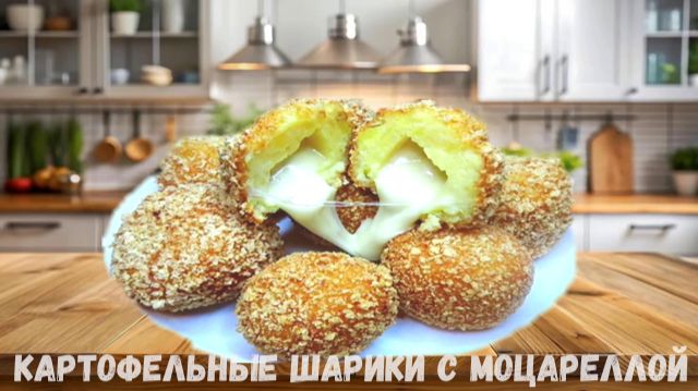 Картофельные шарики с моцареллой,просто и вкусно.