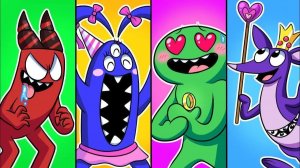 ТОП 8 ЛУЧШИХ АНИМАЦИЙ С ПРЕВРАЩЕНИЯМИ! Rainbow Firends 2 & Garten Of Ban Ban 4 на русском