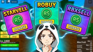 ГДЕ купить РОБУКСЫ для БЛОКС ФРУТС: проверил 3 сайта — STARVELL, Robuy, RBXSell