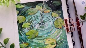 Рисуем акварелью сверкающую водную рябь. Полный мастер-класс