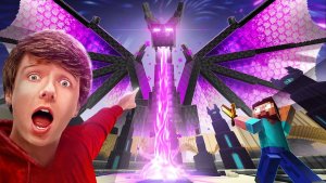 Тысяча игроков против Титана — Эндер-дракона в Майнкрафте! Karl Minecraft