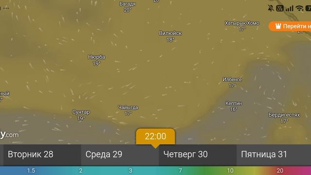 Прогноз погоды 27 июля-1 августа 2026 от windy.com смотреть онлайн
