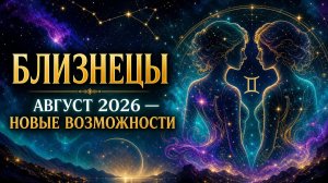 БЛИЗНЕЦЫ — Гороскоп на август 2026 | Время новых возможностей