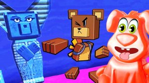 Супер медведь и железная сабачка проходят игру. Мультики для детей.