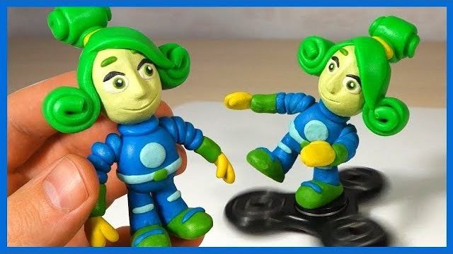 Лепим Фиксика Верту из пластилина Спиннер Verta in plasticine Stop Motion смотреть онлайн