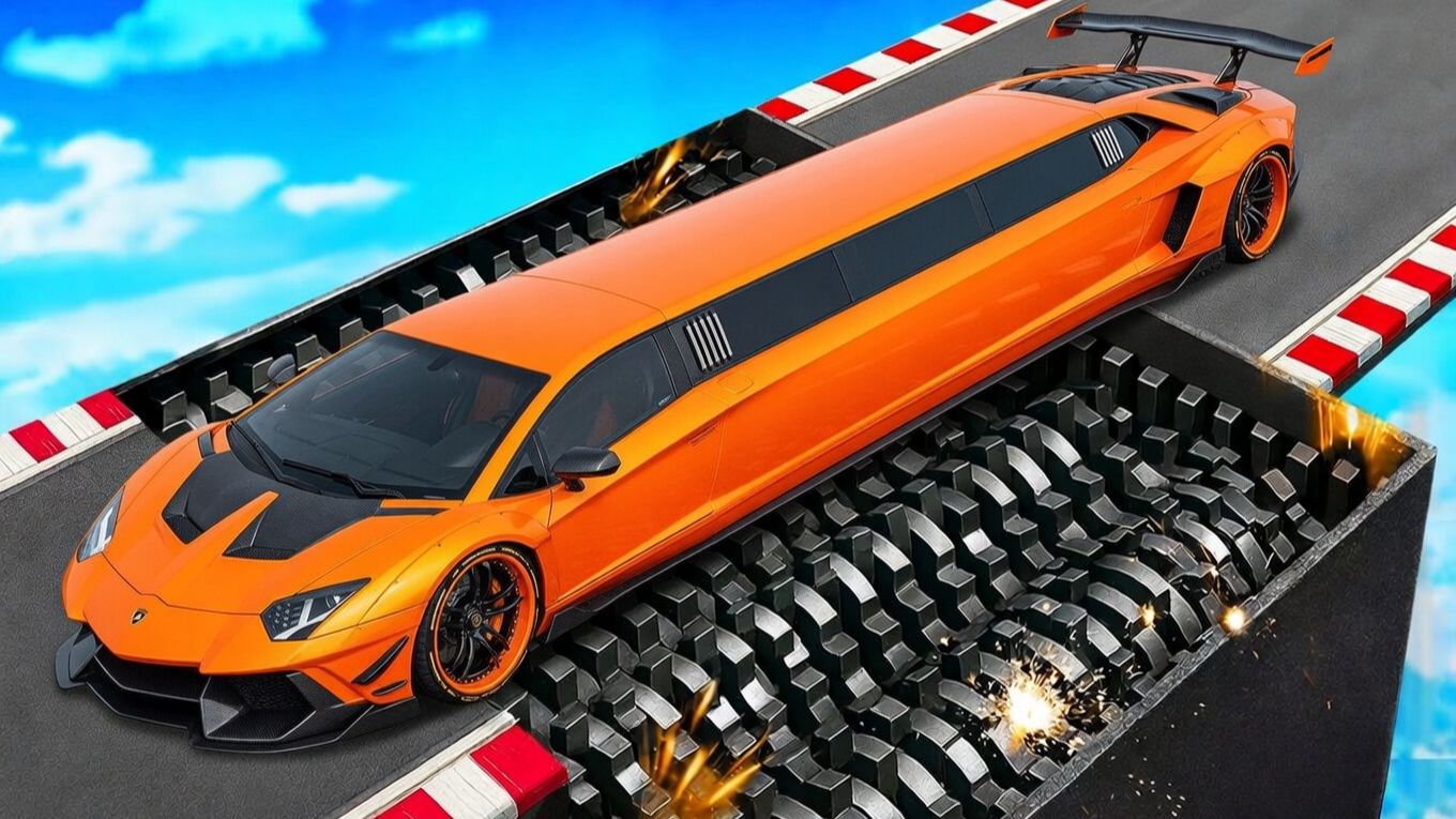 СМОЖЕТ ЛИ ЛАМБА ПРОЕХАТЬ ГИГАНТСКУЮ ДРОБИЛКУ В ГТА 5? ЭКСПЕРИМЕНТЫ GTA 5! смотреть онлайн