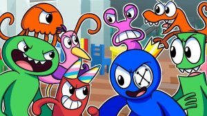 РАДУЖНЫЕ ДРУЗЬЯ В САДУ БАН БАНА! | Garten of Ban Ban/Rainbow Friends — Анимации на русском