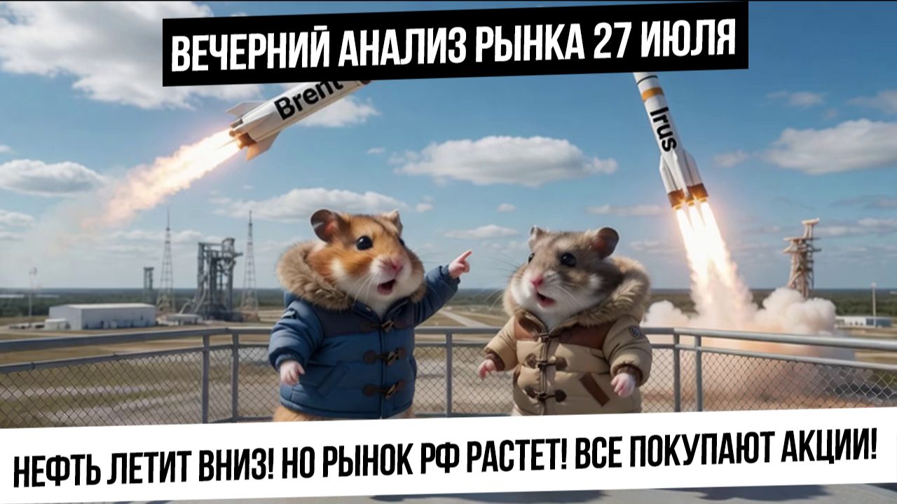 Вечерний анализ рынка 27 июля. Рост рынка при падении нефти! Идут покупки или шорт-сквизы? смотреть онлайн