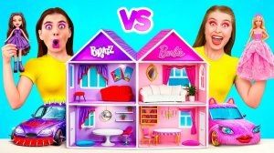 Строим Удивительный Кукольный Домик Барби vs Братц Челлендж | Война Пранков от GoFun Challenge