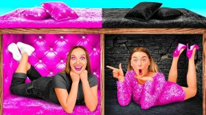 Секретный Домик Под Кроватью | Богатая vs Бедная Война Пранков от GoFun Challenge