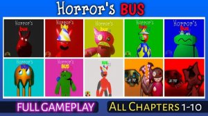 HORROR'S BUS ВСЕ ГЛАВЫ (1,2,3,4,5,6,7,8,9,10) Полный игровой процесс - Mascot Horror