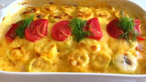 ЗАПЕКАНКА С КАБАЧКАМИ, КАРТОФЕЛЕМ И КУРИЦЕЙ  Сочная, сытная, на каждый день!