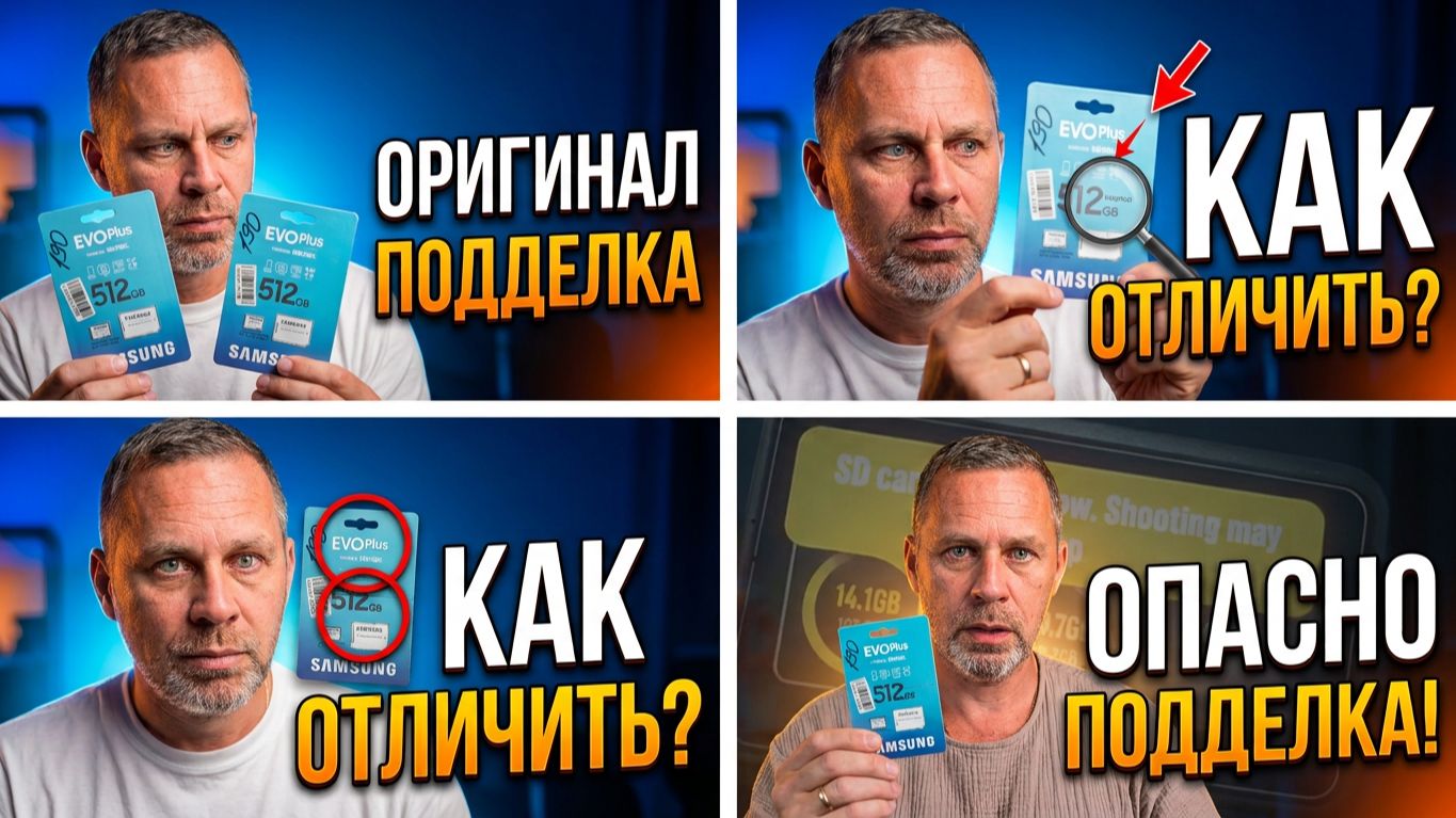 Samsung EVO Plus -Лучшая SD карта для DJI Pocket 4: не нарвись на ПОДДЕЛКУ!