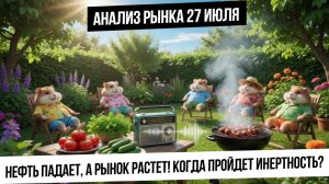 Анализ рынка 27 июля. Инертность в рынке на эйфории закончится сегодня? Нефть, газ! Серебро и золото