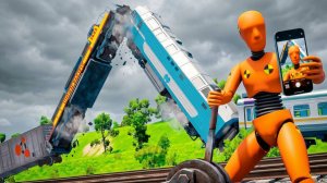 🚂🚗 Без тормозов 5: поезда vs машины в BeamNG.drive! 💥|BeamNG| Мультики