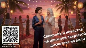 Свекровь и невестка на пляжной закрытой дискотеке
