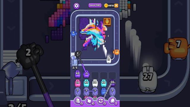 Прохождение 1185 уровня Pixel Flow