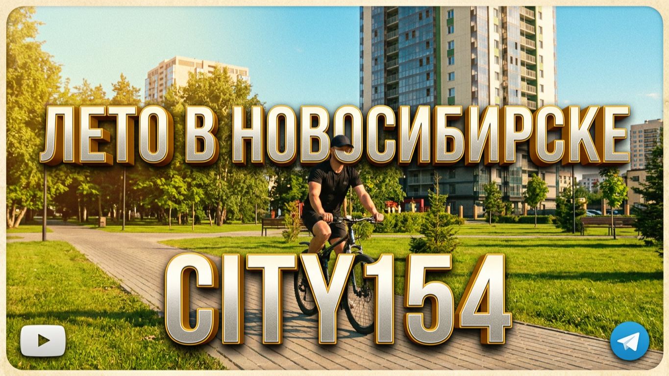 City154 Новосибирск На велосипеде Проспект Дзержинского Гоголя ЖК Рубин Березовая роща Лето Сибирь