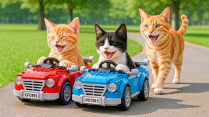 Мама-кошка готовит арбузное мороженое, чтобы купить котенку игрушечную машинку LEGO 🍉
