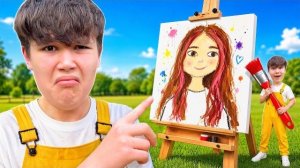 3 БЛОГЕРА — 1 КАРТИНА Челлендж! Художники плачут 😂