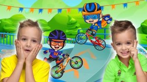 Влад и Ники осваивают новое хобби - велосипеды bmx