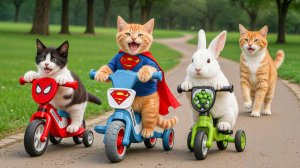 Мама-кошка подстригает шерсть на ферме и делает тигровую шапку для котят дома🐾🎩🐯