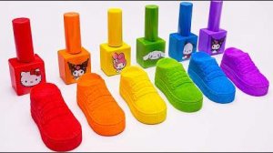 😱 Блестящий кинетический песок 😍 Получились идеальные кроссовки! 👟🌈
