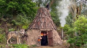 Строительство тайного убежища в корнях гигантского дерева рядом с логовом волка
