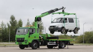 Эвакуатор с КМУ Чайка NR818T 4S | КАМАЗ Компас 12