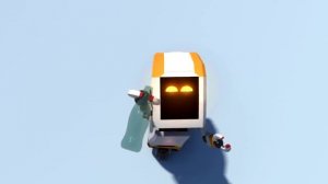 Робот и белый медведь.Pixar