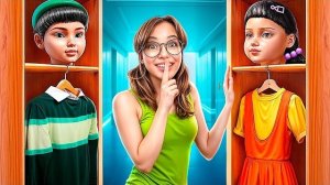 Экстремальное Преображение в Игре в Кальмара! Прятки в Коробках Челлендж!