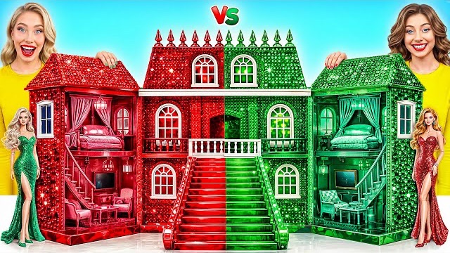 Строим Удивительный Кукольный Домик | Рубиновый vs Бриллиантовый Челлендж