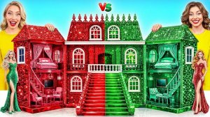 Строим Удивительный Кукольный Домик | Рубиновый vs Бриллиантовый Челлендж
