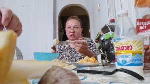 МУЖ С УТРА СДЕЛАЛ ЗАПАС,ЗАВТРАКАЕМ С МУЖЕМ.