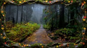 🌧️ Прогулка под дождём в туманном лесу | Звуки природы для сна и релаксации.