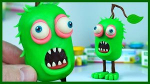 Лепим Зерномеха Мои Поющие Монстры Пластилин Brauberg kids Как слепить