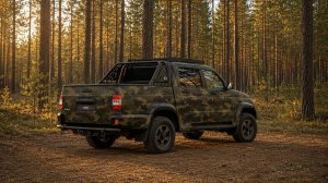 Бампер силовой задний BMS BAIKAL для УАЗ Пикап 2008-2026